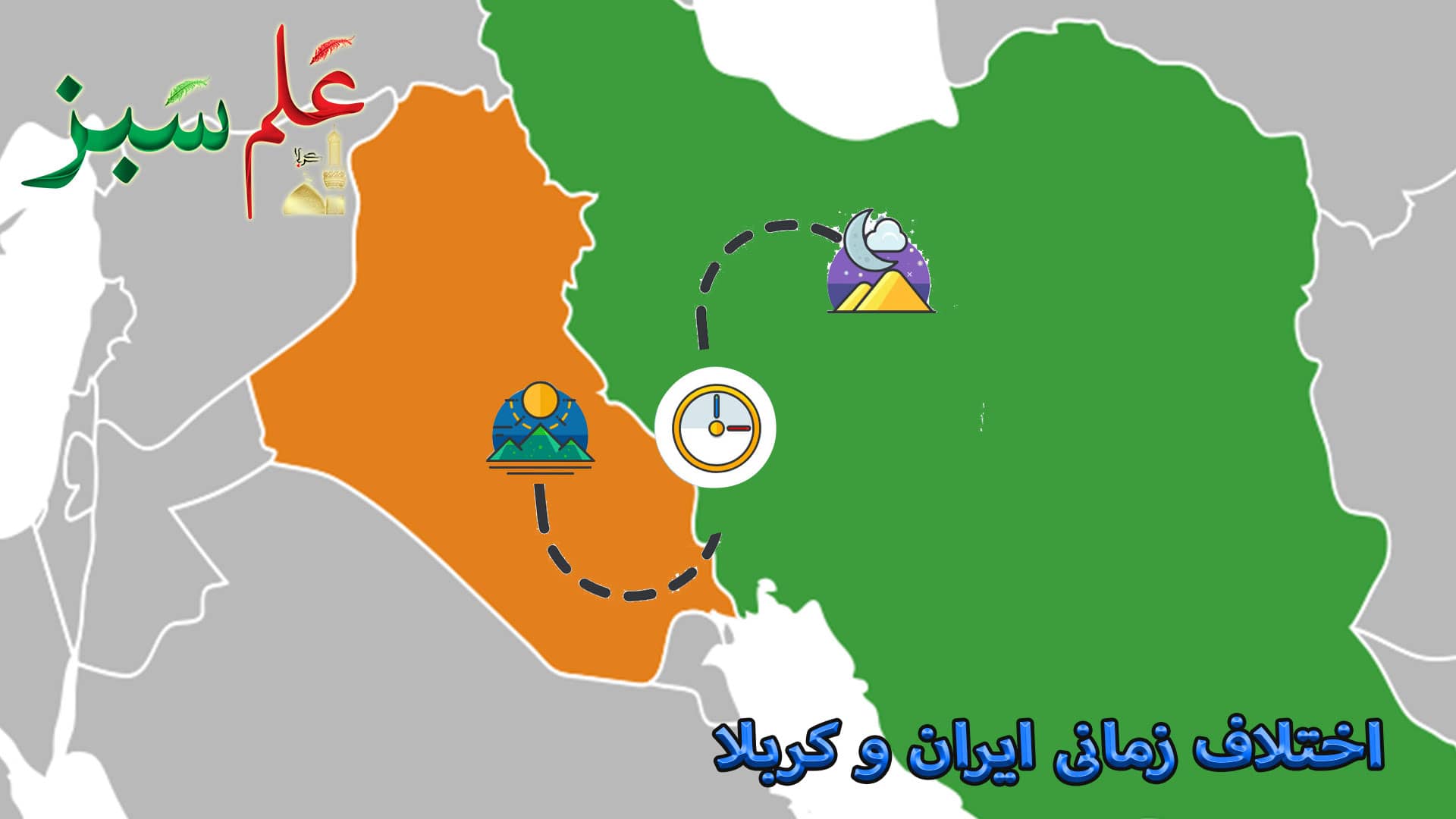 اختلاف-زمانی-ایران-و-کربلا